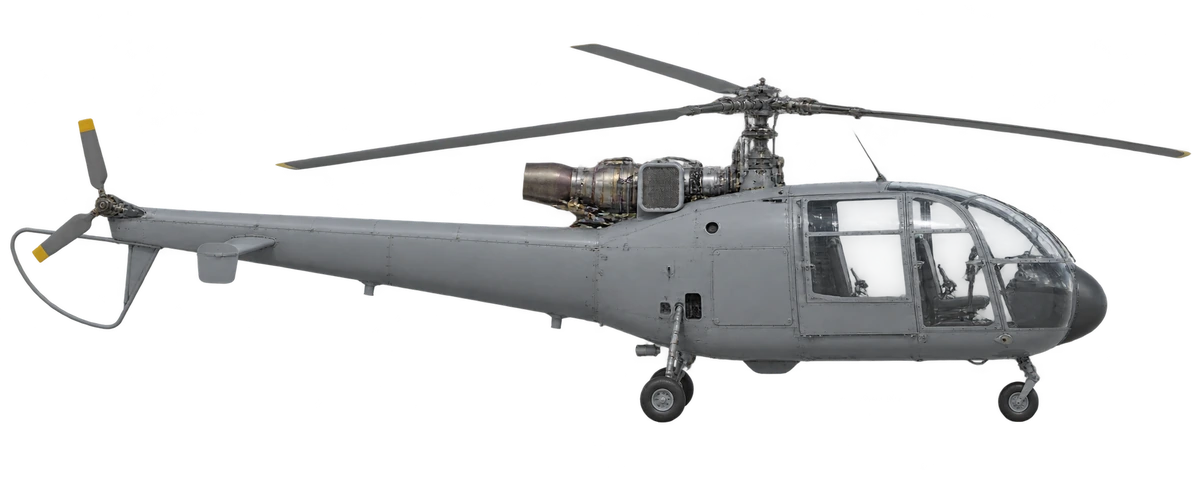 Aérospatiale SA 316B Alouette III, side profile