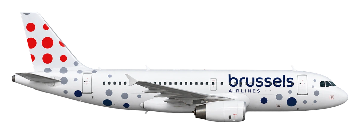 Airbus A319 in Brussels Airlines livery, side profile