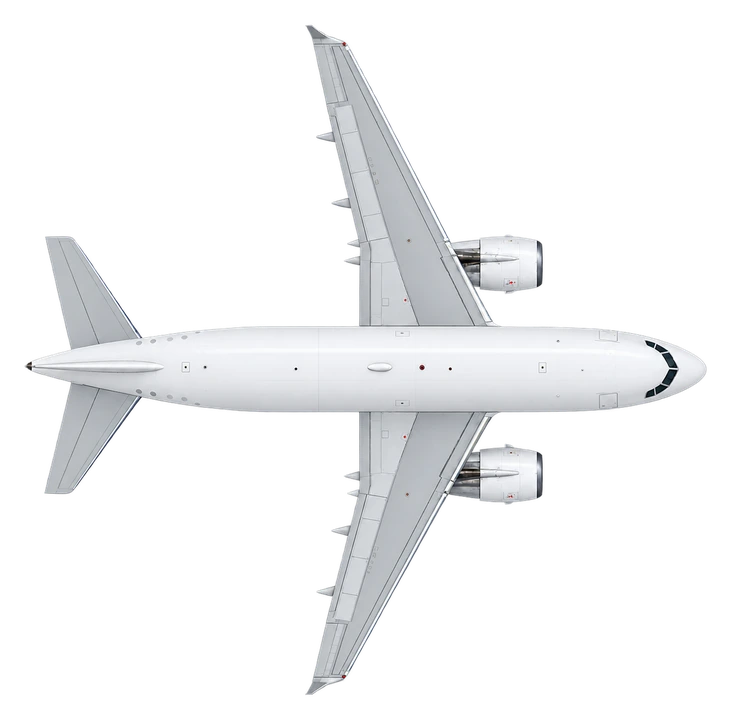 Airbus A319 in Brussels Airlines livery, top view