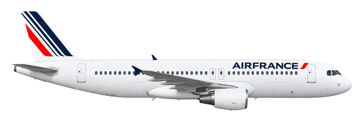 Airbus A320 in Air France livery, side profile