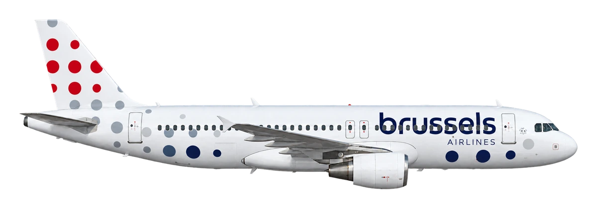 Airbus A320 in Brussels Airlines livery, side profile