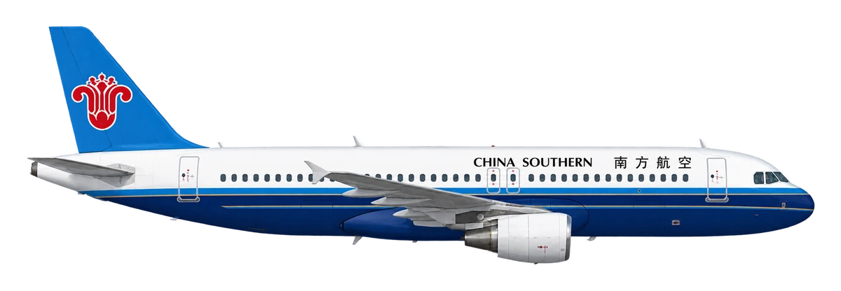 Airbus A320 in China Southern Airlines livery, side profile