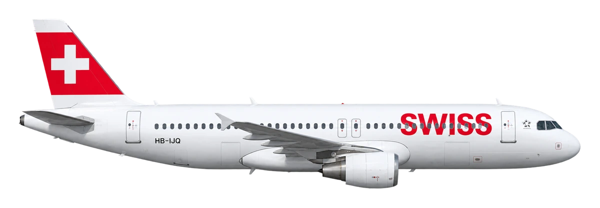 Airbus A320 in Swiss International Air Lines livery, side profile