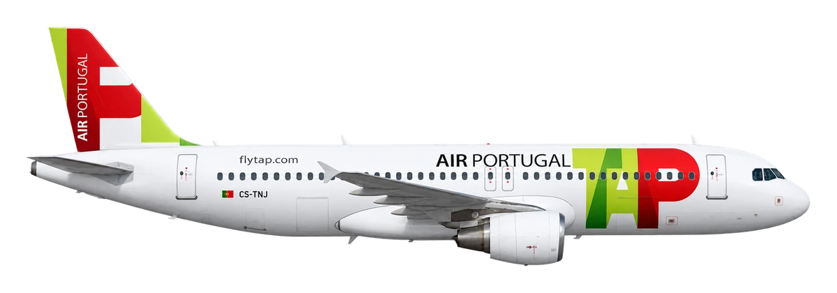 Airbus A320 in TAP Air Portugal livery, side profile