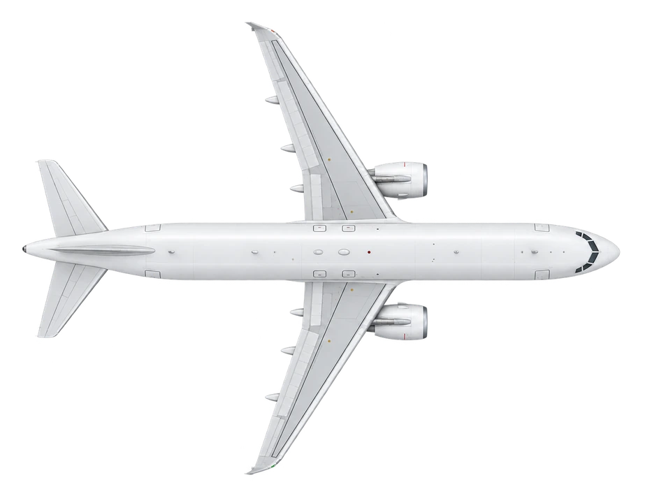Airbus A320, top view