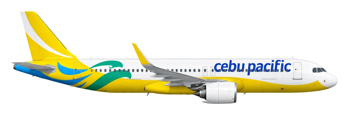Airbus A320neo in Cebu Pacific livery, side profile