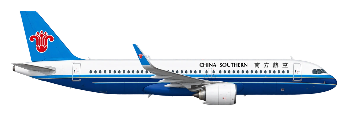 Airbus A320neo in China Southern Airlines livery, side profile