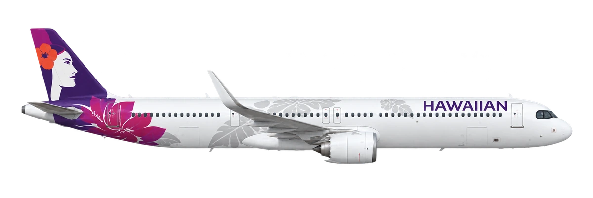 Airbus A321neo in Alaska Airlines livery, side profile