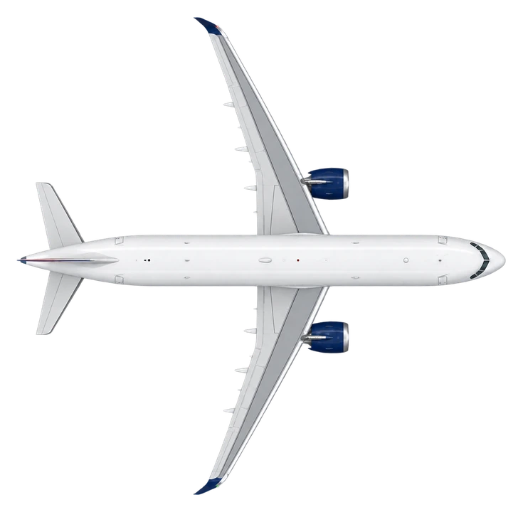 Airbus A321neo in British Airways livery, top view