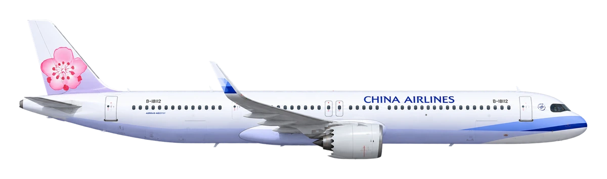 Airbus A321neo in China Airlines livery, side profile