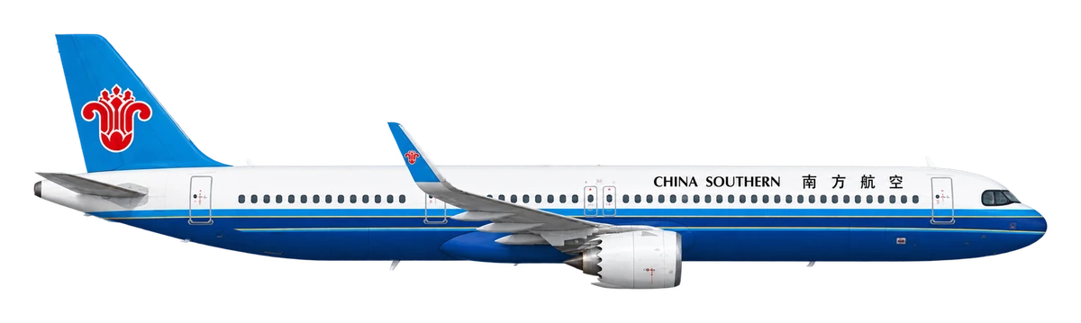 Airbus A321neo in China Southern Airlines livery, side profile