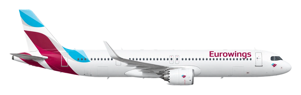 Airbus A321neo in Eurowings livery, side profile