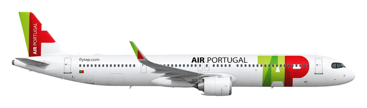 Airbus A321neo in TAP Air Portugal livery, side profile