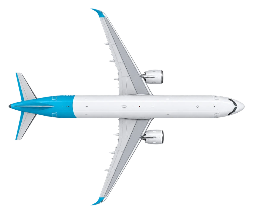 Airbus A321neo in AJet livery, top view