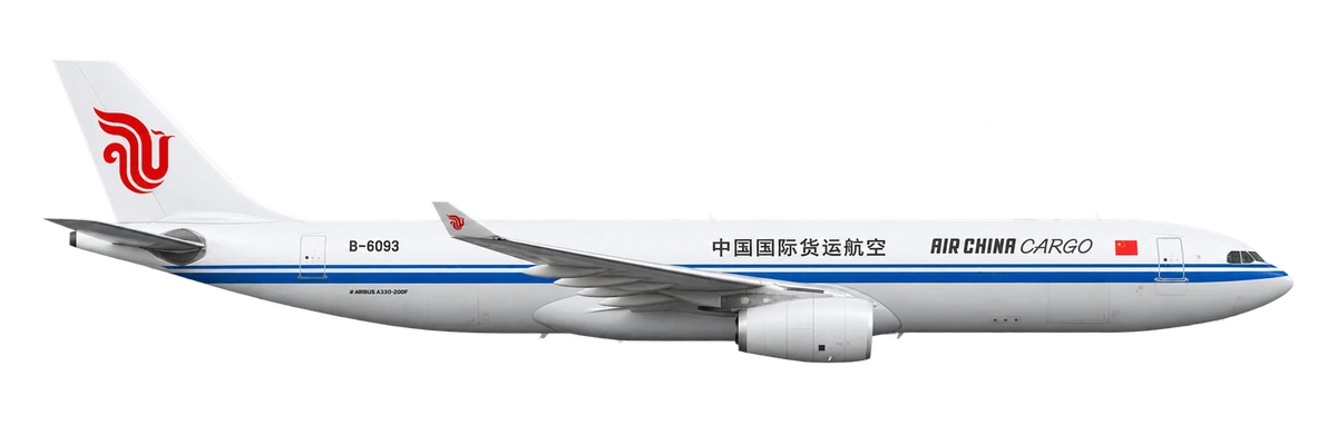 Airbus A330-200 in Air China Cargo livery, side profile