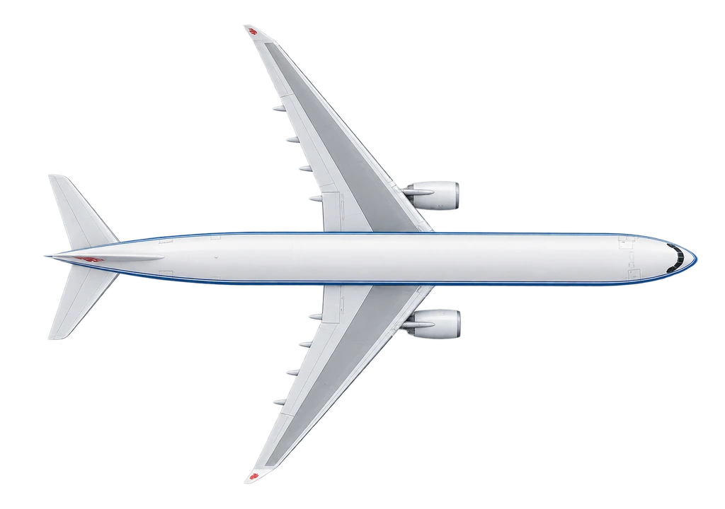Airbus A330-200 in Air China Cargo livery, top view