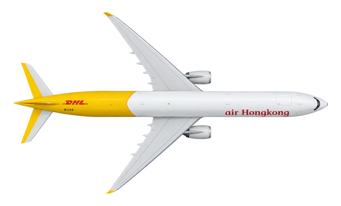 Airbus A330-300 in Air Hong Kong livery, top view