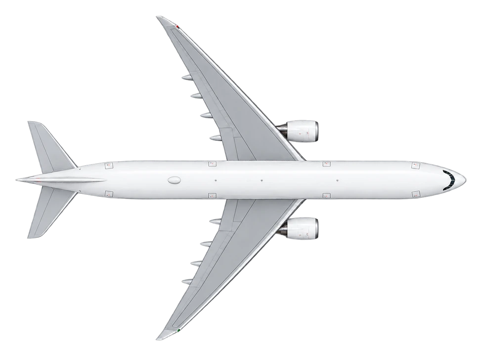 Airbus A330-300 in Brussels Airlines livery, top view
