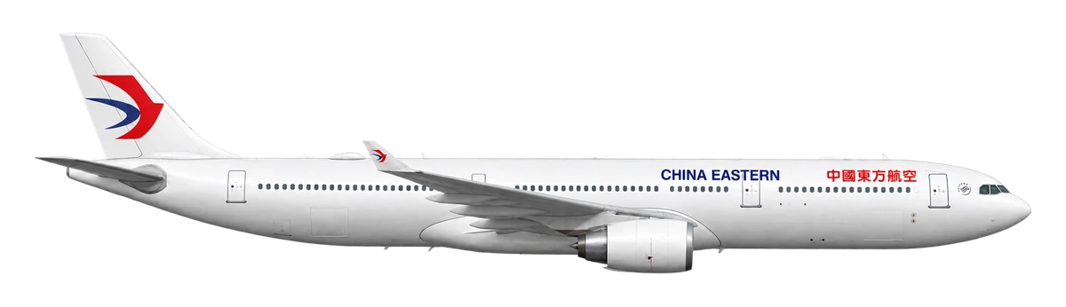 Airbus A330-300 in China Eastern Airlines livery, side profile