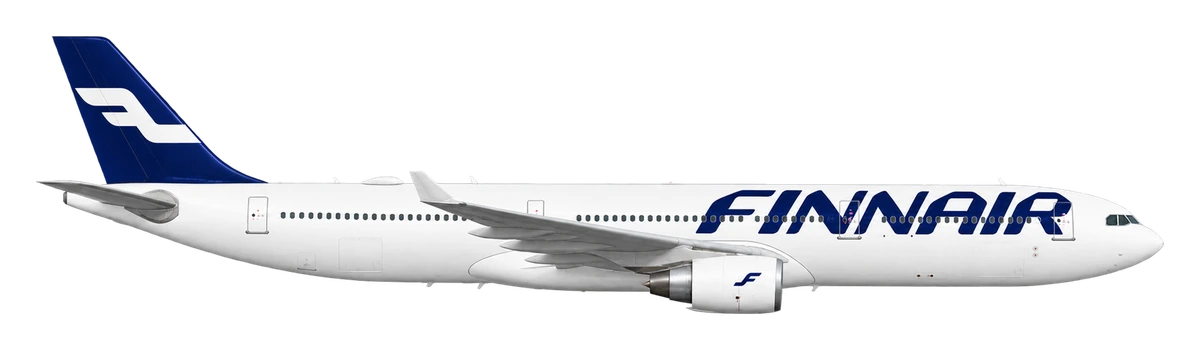Airbus A330-300 in Finnair livery, side profile