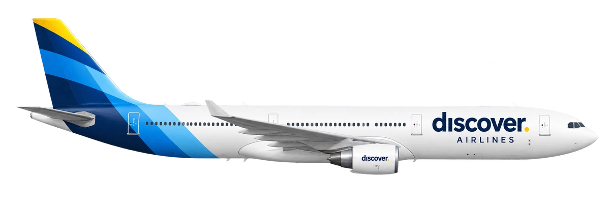 Airbus A330-300 in Discover Airlines livery, side profile