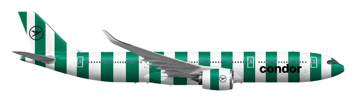 Airbus A330-900neo in Condor livery, side profile