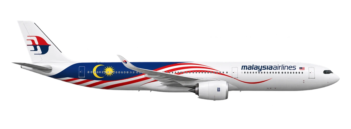 Airbus A330-900neo in Malaysia Airlines livery, side profile