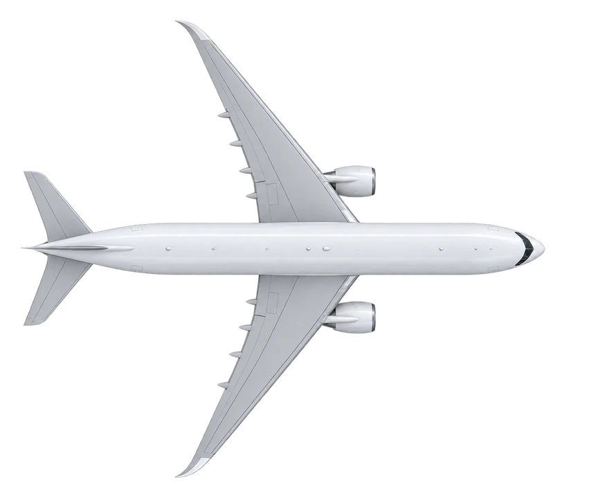 Airbus A330-900neo in Saudia livery, top view