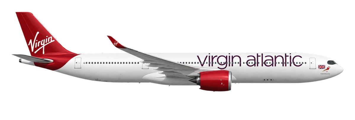 Airbus A330-900neo in Virgin Atlantic livery, side profile
