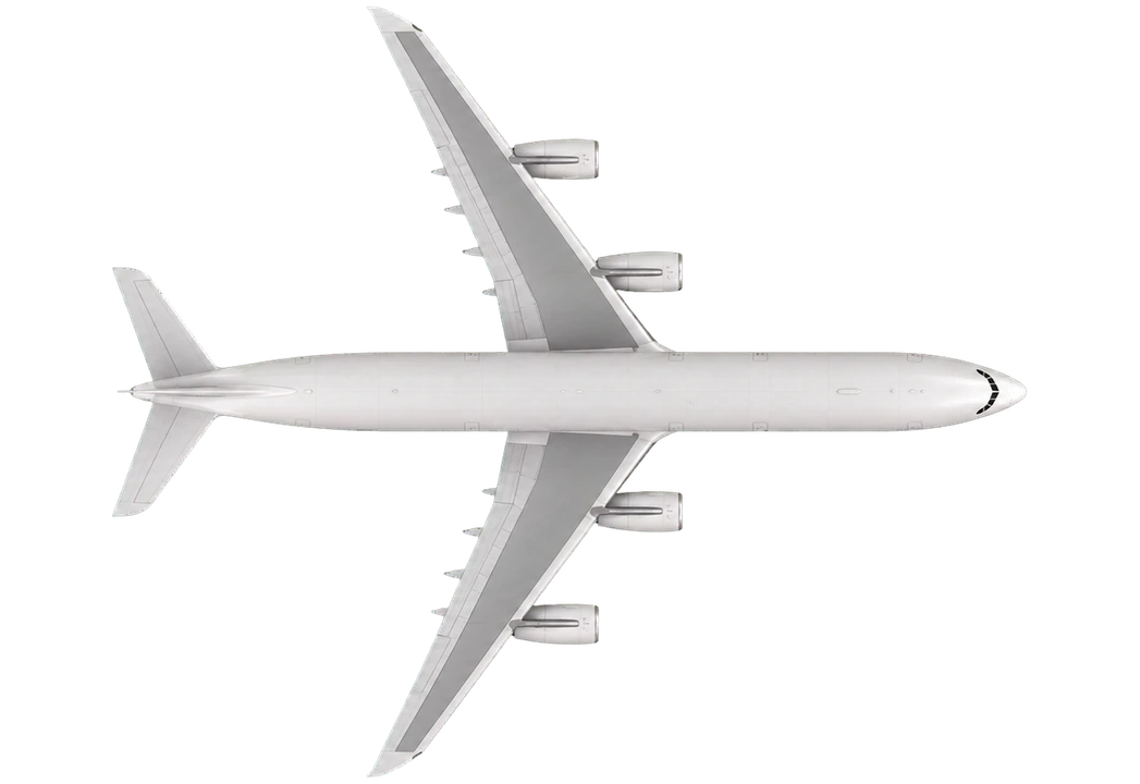 Airbus A340-300 in Cathay Pacific livery, top view