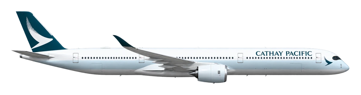 Airbus A350-1000 in Cathay Pacific livery, side profile
