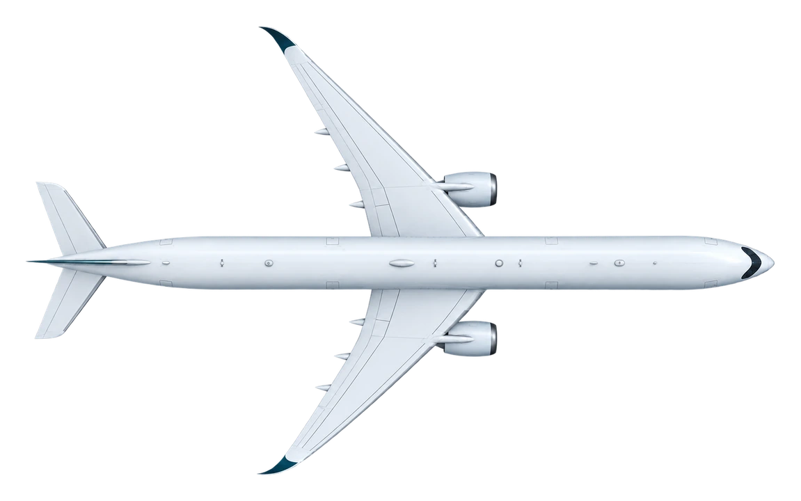 Airbus A350-1000 in Cathay Pacific livery, top view