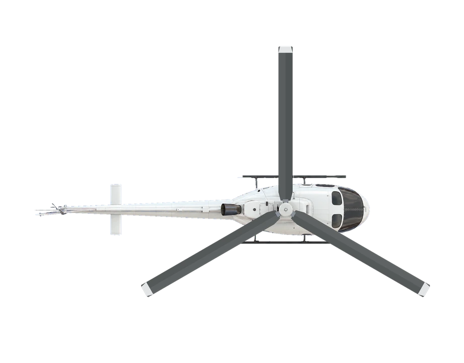 Airbus AS350 Écureuil, top view