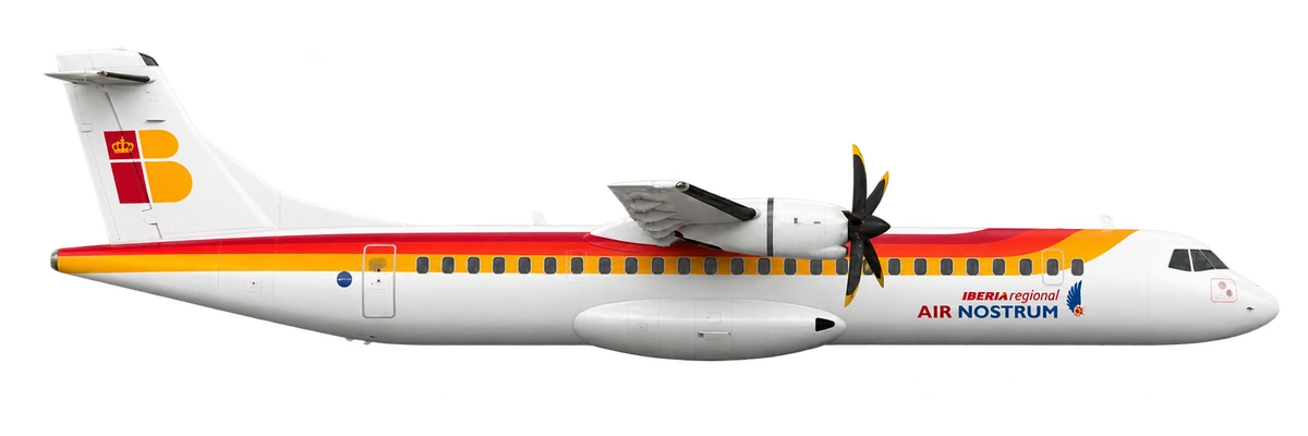 ATR 72-600 in Air Nostrum livery, side profile