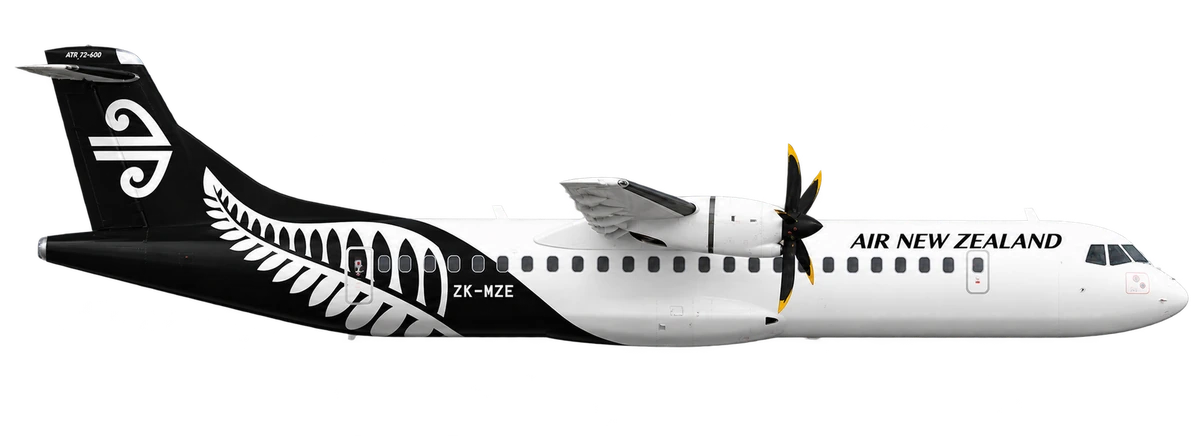 ATR 72-600 in Air New Zealand livery, side profile