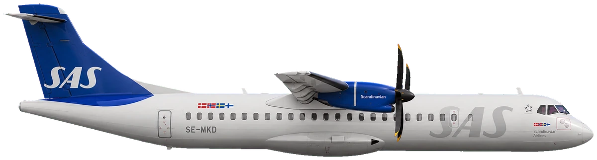 ATR 72-600 in Braathens Regional livery, side profile