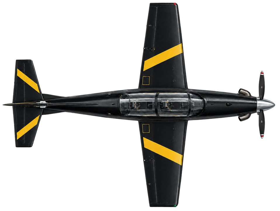 Beechcraft T-6 Texan II, top view