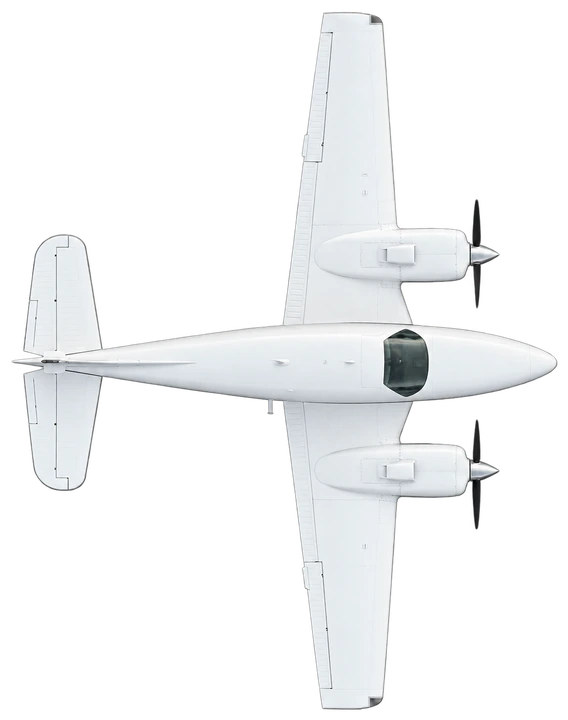 Beechcraft Travel Air 95, top view
