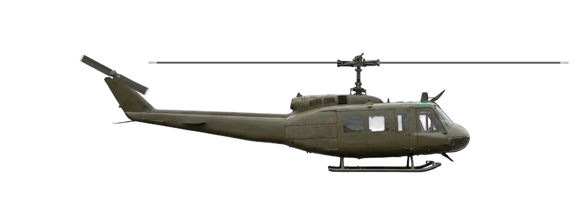 Bell UH-1H Iroquois, side profile