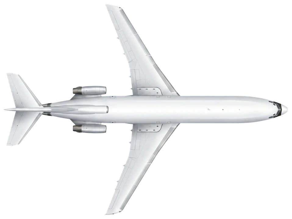 Boeing 727-200 in Lion Air livery, top view