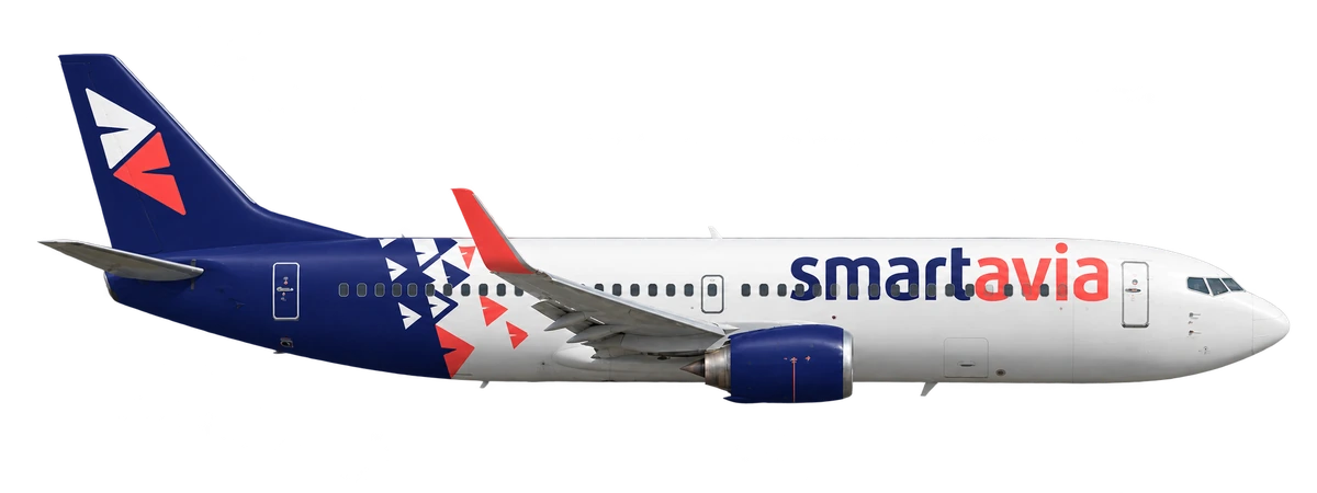 Boeing 737-300 in Aurora Airlines livery, side profile