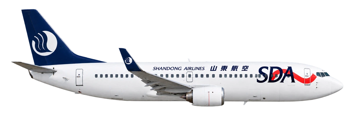 Boeing 737-300 in Shandong Airlines livery, side profile