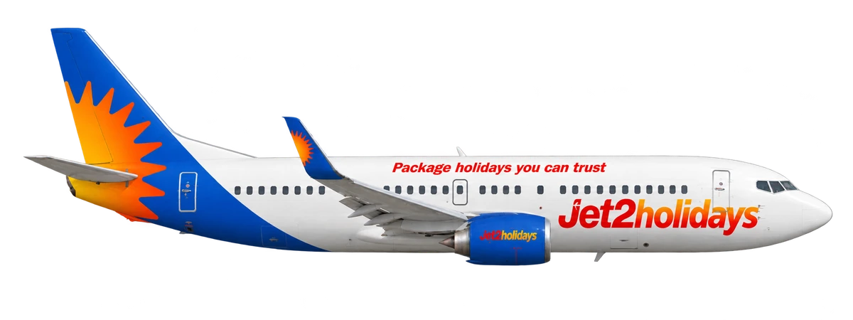 Boeing 737-300 in Jet2 livery, side profile