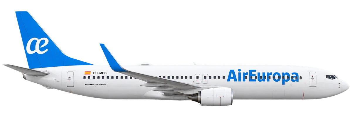 Boeing 737-800 in Air Europa livery, side profile