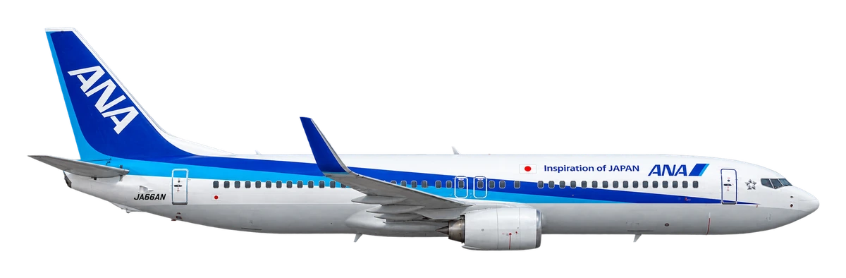 Boeing 737-800 in All Nippon Airways livery, side profile
