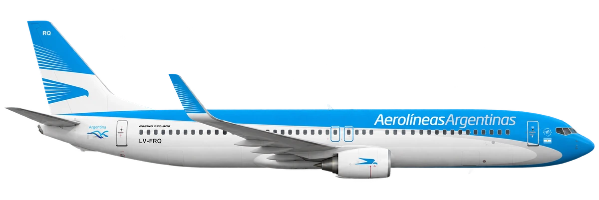 Boeing 737-800 in Aerolineas Argentinas livery, side profile