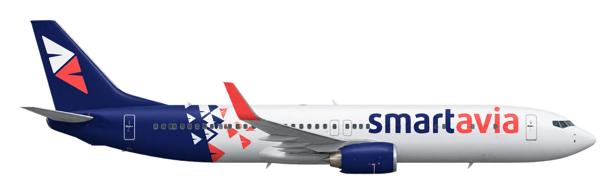 Boeing 737-800 in Aurora Airlines livery, side profile