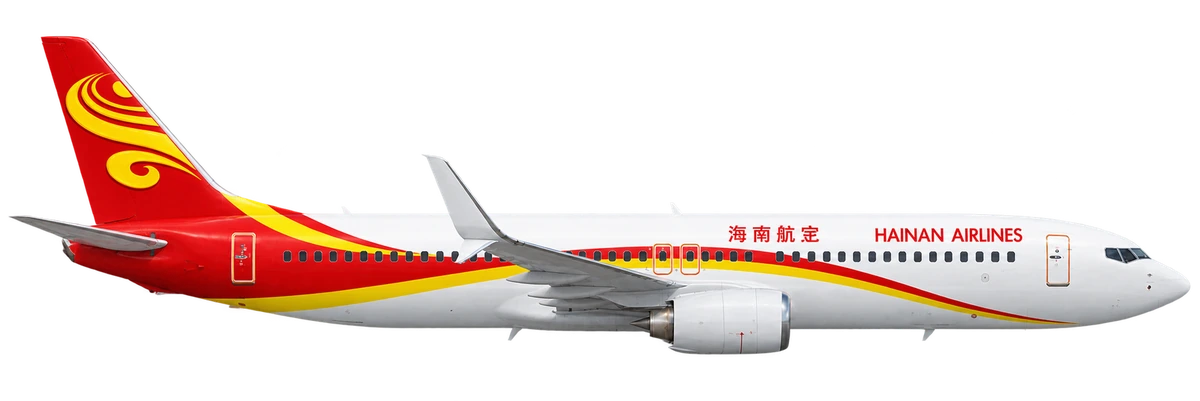 Boeing 737-800 in Hainan Airlines livery, side profile