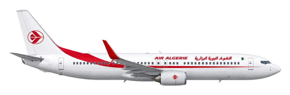 Boeing 737-800 in Air Algerie livery, side profile