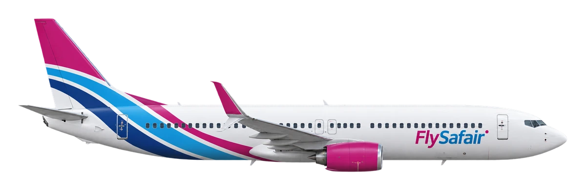 Boeing 737-800 in Safair livery, side profile